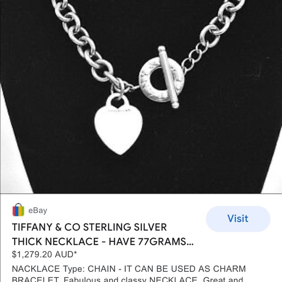 Vintage Tiffany Heart Necklace - Picture 3 of 3